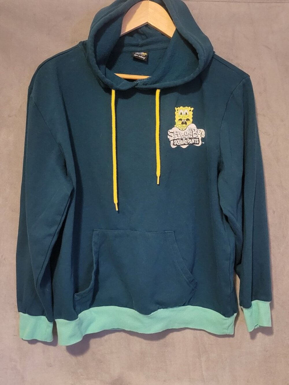Nickelodeon Spongebob Squarepants Ghoul Fools Pullover Hoodie Medium Men's Green